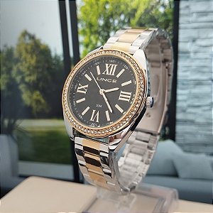 Relogio feminino Lince prata com dourado LRTH262L36P3SK