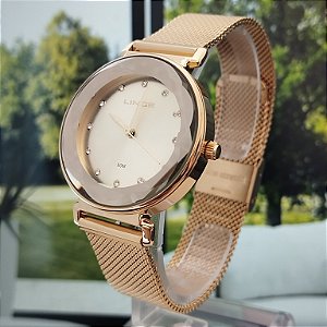 Relogio feminino Lince dourado LRG4807L34S1KX