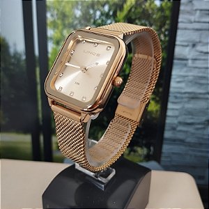 Relógio Feminino Lince Cristais Dourado LQGH253L26 C1KX