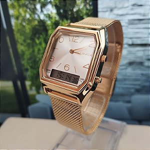 Relógio Lince Feminino Anadigi Dourado LAGH118L S2KX