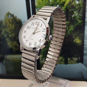 Relógio Lince Analógico Prateado Pulseira Esteira LRMH266l32/B2SX