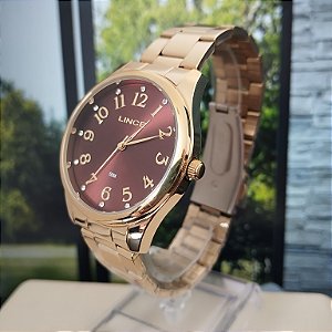 Relógio Lince Feminino Casual Dourado Dourado LRGJ177l40 N2KX