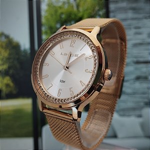 Relogio feminino Lince dourado LRGH260L36S2X