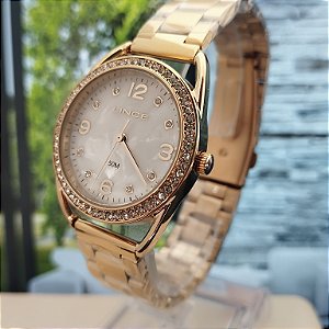 Relogio feminino Lince dourado LRGJ172L38S2KX