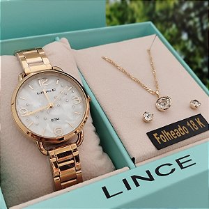 Kit Relógio Feminino Lince LRGH274L32/K0I0