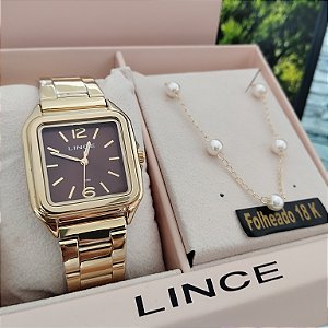 Kit Relógio Feminino Lince LQGM060L30/K0HT