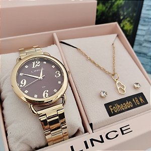 Kit Relógio Feminino Lince LRGM062L36/K0J2