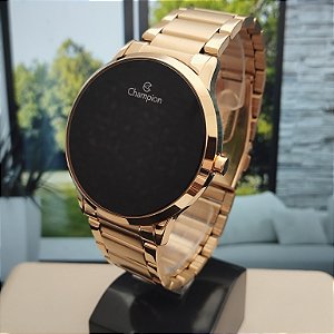 Relogio feminino Champion dourado digital CH40142H