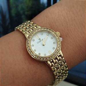 Relogio Feminino Champion Dourado CF24617H