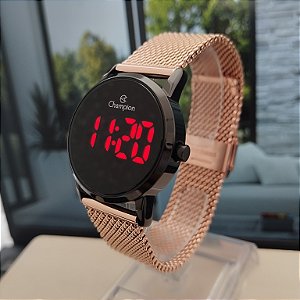 Mini Relógio Champion Digital Feminino Rosê - CH48162P