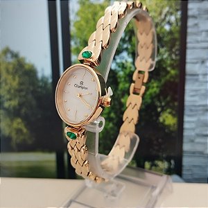 Relogio feminino Champion dourado CF25803H