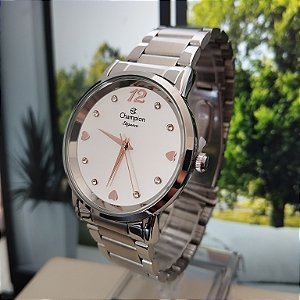 Relogio feminino Champion prata CN24066Q