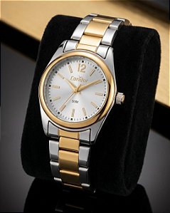 Relogio feminino Condor prata com dourado CO2035NYE/4K