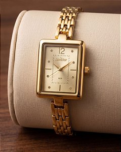 Relogio Feminino Dourado Quadrado CO2035NUQ/5X