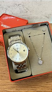 Kit Relógio Feminino Mondaine Prata - 99907L0MKNE2K1