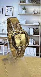 Relogio feminino Mondaine dourado 32982LPMVDE1