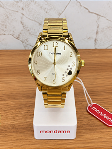 Relogio feminino Mondaine dourado 99765LPMVDE2