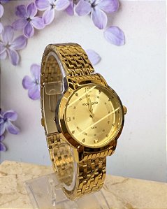 Relogio feminino Mondaine dourado 99819LPMVDE1