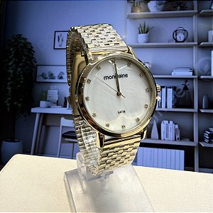 Relogio feminino Mondaine dourado 32819LPMVDE1