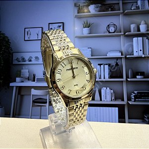 Relogio feminino Mondaine dourado 32697LPMVDE1