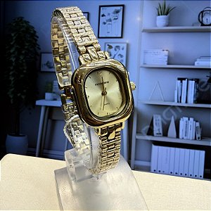 Relogio feminino Mondaine dourado 99852LPMVDM1