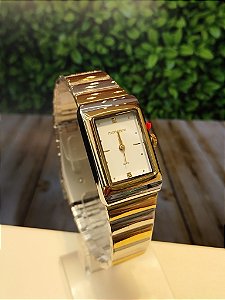 Relógio Feminino Analógico Prata e Dourado - Mondaine - 99851LPMVBE3