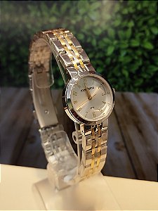 Relógio Feminino Analógico Prata e Dourado - Mondaine - 32689LPMVBE2