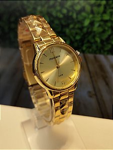 Relogio feminino Mondaine dourado 32865LPMVDE1