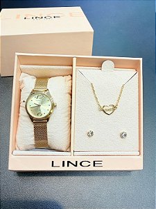 Kit Relógio Feminino Lince LRGH005L25