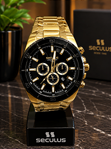 Relogio Masculino Seculus Dourado 44319GPSVHA2