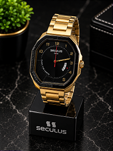 Relógio Masculino Séculos Dourado - 77300GPSVHA2