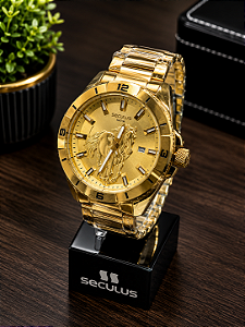 Relógio Masculino Séculos Dourado - 77315GPSVDA2