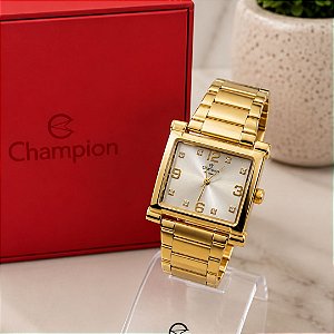 Relógio Champion Feminino Dourado Quadrado - CN26939H
