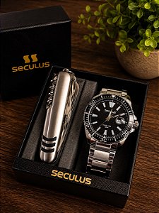 Kit Relógio Seculus Masculino 77258G0SVNA1K1