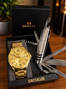 Relógio Seculus Dourado - 77358GPSKDA3K1
