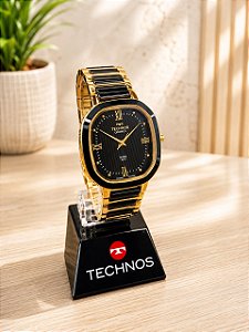Relogio feminino Technos cerâmica preto com dourado 2035NDV/1P