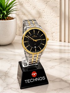 Relogio masculino Technos prata com dourado 2115UDP/1A