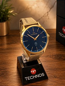 Relogio unisex Technos dourado SLIM GL22BB/1A
