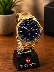 Relogio masculino Technos dourado GOLF 2115LAP/1A