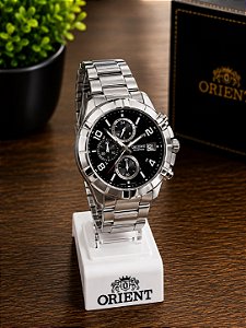 Relogio masculino prata Orient SOLARTECH MBSSC301G2SX