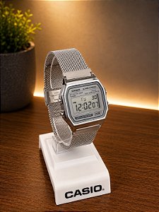 Relogio Casio Feminino Digital Prata- A158WEM- 7DF