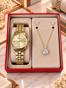 Kit Relógio Feminino Mondaine Prata - 99915LPMKDE1K1