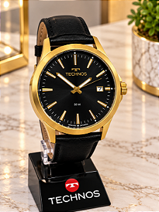 Relogio Masculino Technos Couro Preto VJ52AH/0P