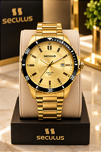 Relógio Seculus Masculino Dourado - 44203GPSVDA2
