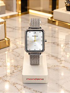 Relógio Quadrado Feminino Mondaine Prata - 32744L0MVNE2