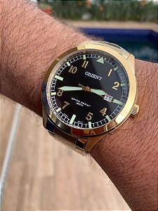 RELÓGIO ORIENT SPORT MASCULINO ANALÓGICO MGSS1181 DOURADO