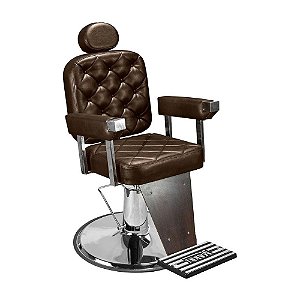 Cadeira de Barbeiro Reclinável Milão Taça Cromada Marri - Cosmobel