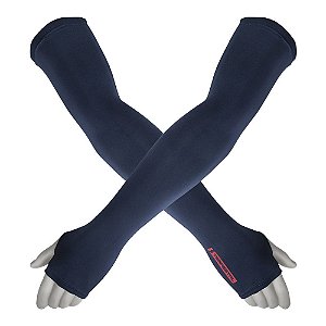 Manguitos Proteção Braço e Punhos com Encaixe para Dedo UV50+ Azul