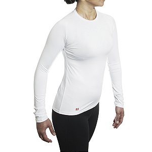 Camisa Térmica Feminina Manga Longa UV50+ Branca