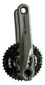 Pedivela Shimano Deore Xt M785 10v Coroa Dupla 38/26d 175mm Cinza (Usado)